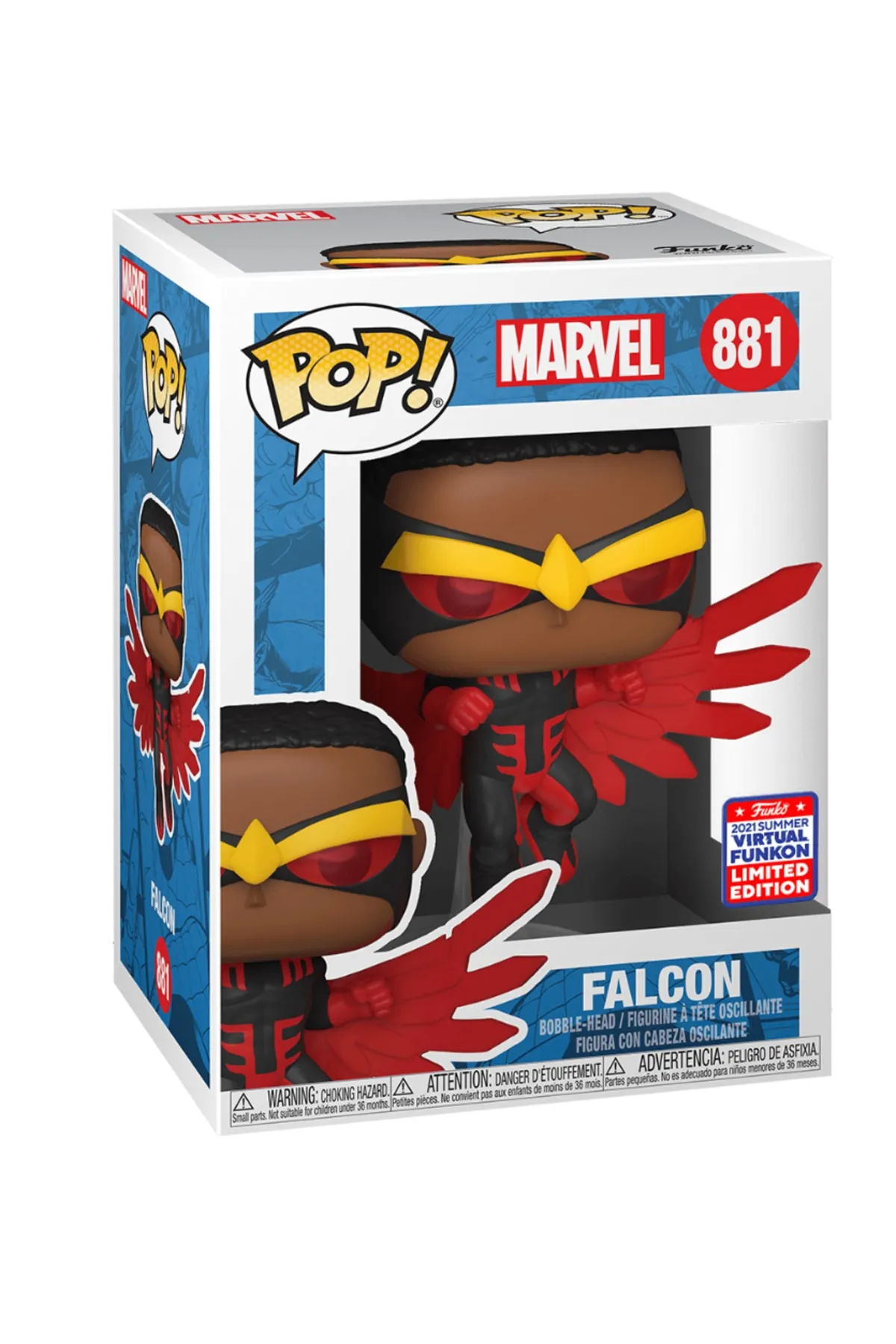 Funko Pop! Marvel: Falcon 881 (2021 Summer Convention Virtual N Shared Exclusive)