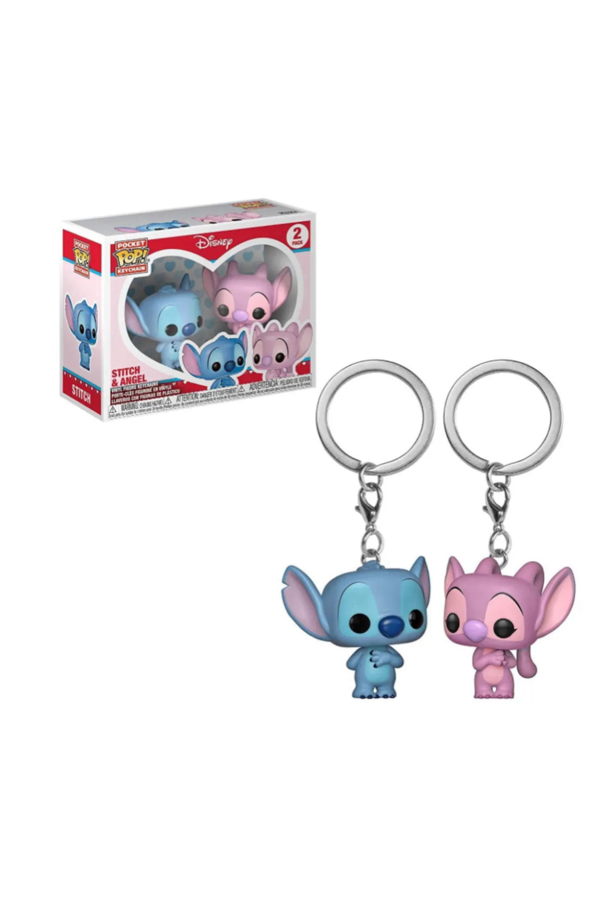 Pop Stitch Ve Angel Sevgililer Günü Figür Anahtarlık