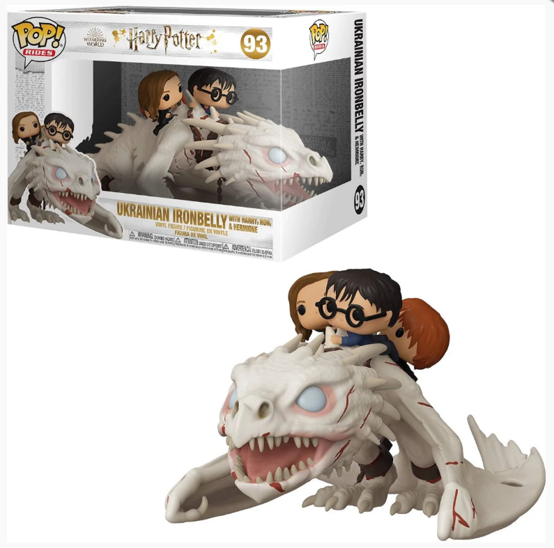 POP: HARRY POTTER UKRAİNİAN IRONBELLY WİTH HARRY , RON, HERMİONE 